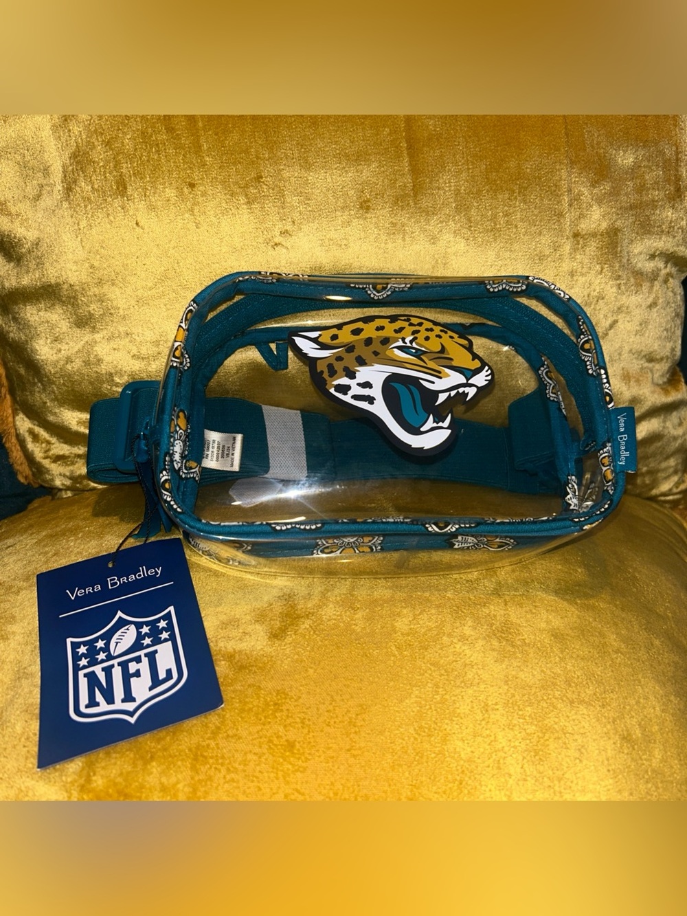 Vera Bradley Teal Clear Jacksonville Jaguars Fanny pack / Crossbody NWT